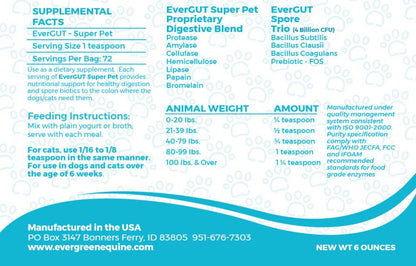 Evergut Super Pet: Dog Digestive & Systemic Enzyme Supplement