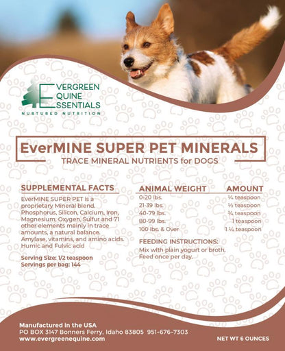 Dog Mineral & Digestive Supplement | Evermine Super Pet